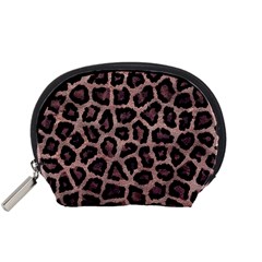 Realistic Leopard Fur Pattern, Brown, Black Spots Accessory Pouch (small) by Casemiro