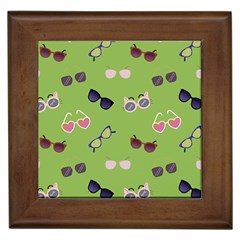 Sunglasses Funny Framed Tile by SychEva