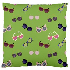 Sunglasses Funny Large Cushion Case (two Sides) by SychEva