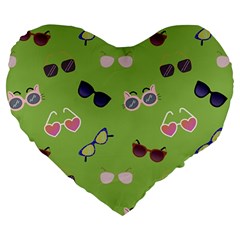 Sunglasses Funny Large 19  Premium Heart Shape Cushions by SychEva