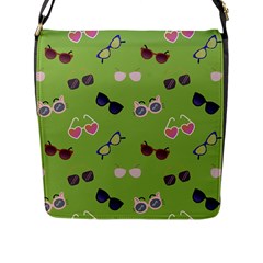 Sunglasses Funny Flap Closure Messenger Bag (l) by SychEva