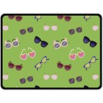 Sunglasses Funny Double Sided Fleece Blanket (Large)  80 x60  Blanket Front