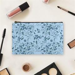 Folk Floral Art Print  Flowers Abstract Art  Poster  Cosmetic Bag (medium) by Eskimos