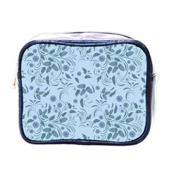 Folk Floral Art Print  Flowers Abstract Art  Poster  Mini Toiletries Bag (one Side) by Eskimos