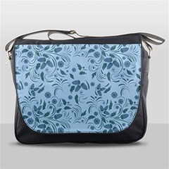 Folk Floral Art Print  Flowers Abstract Art  Poster  Messenger Bag by Eskimos