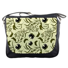 Folk Flowers Art Pattern Floral Abstract Surface Design  Seamless Pattern Messenger Bag by Eskimos