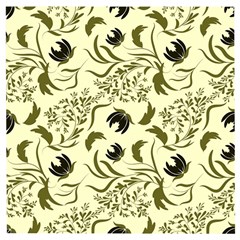 Folk Flowers Art Pattern Floral Abstract Surface Design  Seamless Pattern Wooden Puzzle Square by Eskimos