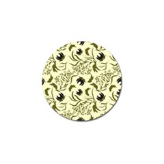 Folk Flowers Art Pattern Floral Abstract Surface Design  Seamless Pattern Golf Ball Marker by Eskimos