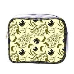 Folk Flowers Art Pattern Floral Abstract Surface Design  Seamless Pattern Mini Toiletries Bag (one Side) by Eskimos