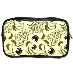 Folk Flowers Art Pattern Floral Abstract Surface Design  Seamless Pattern Toiletries Bag (two Sides) by Eskimos