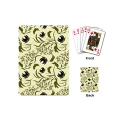 Folk Flowers Art Pattern Floral Abstract Surface Design  Seamless Pattern Playing Cards Single Design (mini) by Eskimos