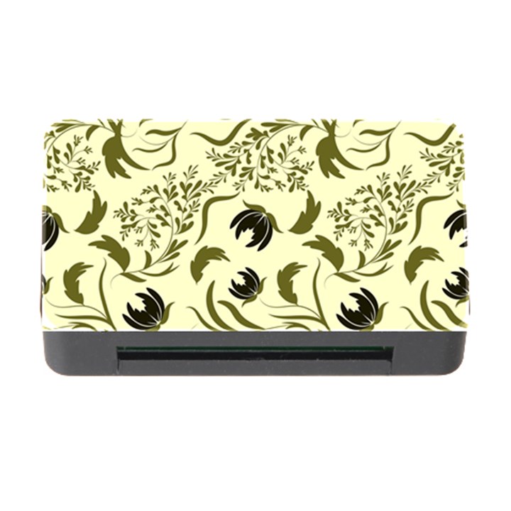 Folk flowers art pattern Floral abstract surface design  Seamless pattern Memory Card Reader with CF