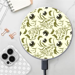 Folk Flowers Art Pattern Floral Abstract Surface Design  Seamless Pattern Wireless Charger by Eskimos