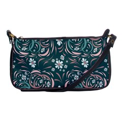 Folk Flowers Art Pattern Floral Abstract Surface Design  Seamless Pattern Shoulder Clutch Bag by Eskimos