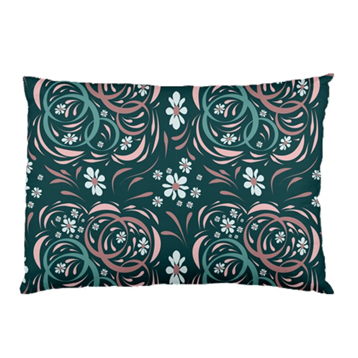 Folk flowers art pattern Floral abstract surface design  Seamless pattern Pillow Case (Two Sides)