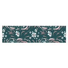 Folk Flowers Art Pattern Floral Abstract Surface Design  Seamless Pattern Satin Scarf (oblong) by Eskimos