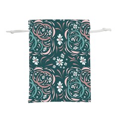 Folk Flowers Art Pattern Floral Abstract Surface Design  Seamless Pattern Lightweight Drawstring Pouch (s) by Eskimos