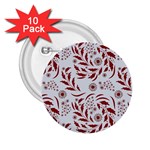 Folk flowers art pattern Floral abstract surface design  Seamless pattern 2.25  Buttons (10 pack)  Front