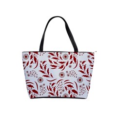 Folk Flowers Art Pattern Floral Abstract Surface Design  Seamless Pattern Classic Shoulder Handbag by Eskimos