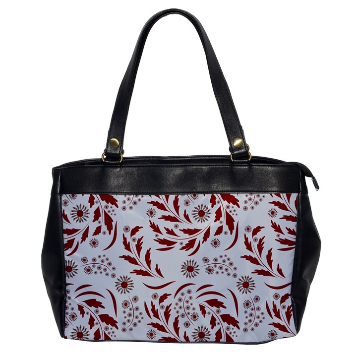 Folk flowers art pattern Floral abstract surface design  Seamless pattern Oversize Office Handbag