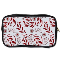 Folk Flowers Art Pattern Floral Abstract Surface Design  Seamless Pattern Toiletries Bag (one Side)