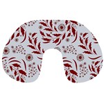 Folk flowers art pattern Floral abstract surface design  Seamless pattern Travel Neck Pillow Front