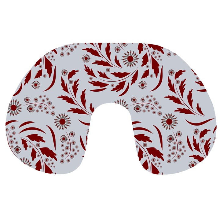 Folk flowers art pattern Floral abstract surface design  Seamless pattern Travel Neck Pillow