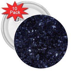 Geometric Dark Blue Abstract Print Pattern 3  Buttons (10 Pack)  by dflcprintsclothing