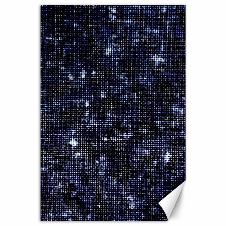 Geometric Dark Blue Abstract Print Pattern Canvas 24  x 36 