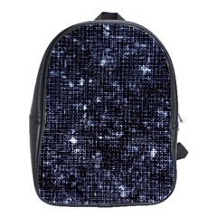 Geometric Dark Blue Abstract Print Pattern School Bag (large) by dflcprintsclothing