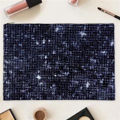 Geometric Dark Blue Abstract Print Pattern Cosmetic Bag (xxl) by dflcprintsclothing