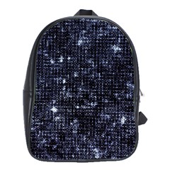 Geometric Dark Blue Abstract Print Pattern School Bag (xl) by dflcprintsclothing