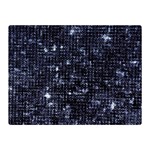 Geometric Dark Blue Abstract Print Pattern Double Sided Flano Blanket (Mini)  35 x27  Blanket Front