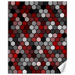 Hexagonal Blocks Pattern, Mixed Colors Canvas 11  X 14  by Casemiro