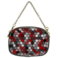 Hexagonal Blocks Pattern, Mixed Colors Chain Purse (one Side) by Casemiro