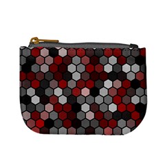 Hexagonal Blocks Pattern, Mixed Colors Mini Coin Purse by Casemiro