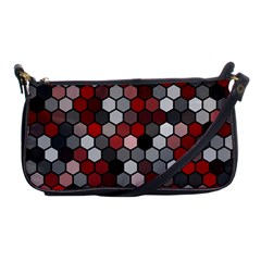 Hexagonal Blocks Pattern, Mixed Colors Shoulder Clutch Bag by Casemiro