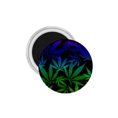 Weed Rainbow, Ganja Leafs Pattern In Colors, 420 Marihujana Theme 1 75  Magnets by Casemiro