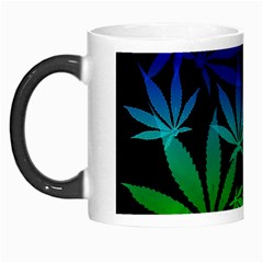 Weed Rainbow, Ganja Leafs Pattern In Colors, 420 Marihujana Theme Morph Mugs by Casemiro