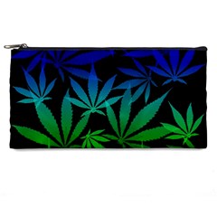 Weed Rainbow, Ganja Leafs Pattern In Colors, 420 Marihujana Theme Pencil Case by Casemiro