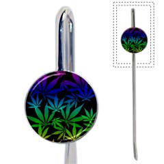 Weed Rainbow, Ganja Leafs Pattern In Colors, 420 Marihujana Theme Book Mark by Casemiro