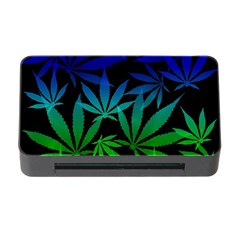 Weed Rainbow, Ganja Leafs Pattern In Colors, 420 Marihujana Theme Memory Card Reader With Cf by Casemiro