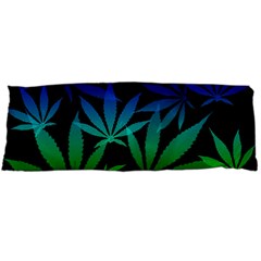 Weed Rainbow, Ganja Leafs Pattern In Colors, 420 Marihujana Theme Body Pillow Case (dakimakura) by Casemiro