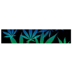 Weed Rainbow, Ganja Leafs Pattern In Colors, 420 Marihujana Theme Small Flano Scarf by Casemiro