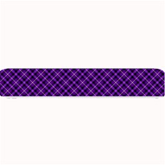 Purple, Black And Yellow Color Plaid, Retro Tartan Pattern Small Bar Mats by Casemiro