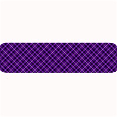 Purple, Black And Yellow Color Plaid, Retro Tartan Pattern Large Bar Mats by Casemiro