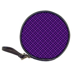 Purple, Black And Yellow Color Plaid, Retro Tartan Pattern Classic 20-cd Wallets