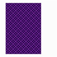 Purple, Black And Yellow Color Plaid, Retro Tartan Pattern Small Garden Flag (two Sides) by Casemiro