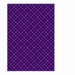 Purple, black and yellow color plaid, retro tartan pattern Large Garden Flag (Two Sides) Front