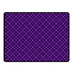 Purple, Black And Yellow Color Plaid, Retro Tartan Pattern Double Sided Fleece Blanket (small)  by Casemiro